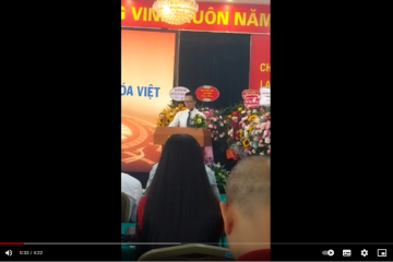 Viện trưởng Viện nghiên cứu Lịch sử và Văn hóa Việt phát biểu tại buổi lễ ra mắt Viện